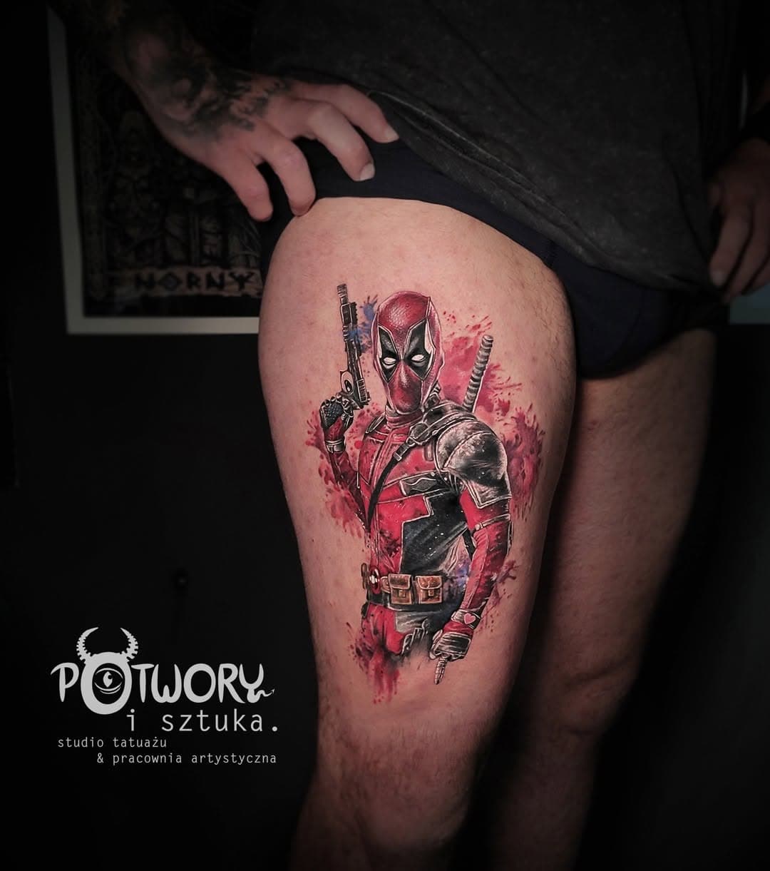 #tattooexperience #tattooidea #tattooproject #deadpooltattoo #deadpool #deadpooldesign #deadpoolcolortattoo #mantattoo #colortattoo #colorfultattoo #worldfamousink #illustrativetattoo #tattoome #tattoomeheropen #tattoodesign #dynamicink #czaplinek #potworyisztuka #instart #instartist #instattoo #instatattoo