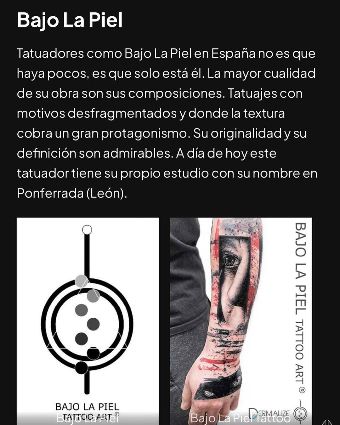 Ranking @ink.on.sky mejores tatuadores España 2024. BAJO LA PIEL TATTOO ART®. Después de un año complicado de Salud es un orgullo y un empujón de fuerza muy grande por parte de @ink.on.sky reconocer nuestro trabajo y leer estas bonitas palabras. Fuerza por conseguir salir adelante y tener muchas ganas de recuperarme para volver algún día al mundo que más me gusta. Estoy deseando seguir esforzándome por recuperarme y poder volver a esforzarme algún día en compartir nuestro arte con vosotros. Si lo consigo lo que tengo claro es que esta vez será on the road, tengo muchas ganas de volver a recorrer el mundo tatuando y colaborando con @dermalizepro . Si no lo consigo, lo siento, pero lo intentaré y seréis los primeros en saberlo!! Gracias! 
.
.
.
.
.
.
#love #family #leonesp #galicia #swiss #switzerland #blacktattoo #blackandgrey #tattoo #abstract #abstracttattoo #bajolapieltattooart #unconventionalart #asturias #paísvasco #alternativeart  #germany #inkonsky