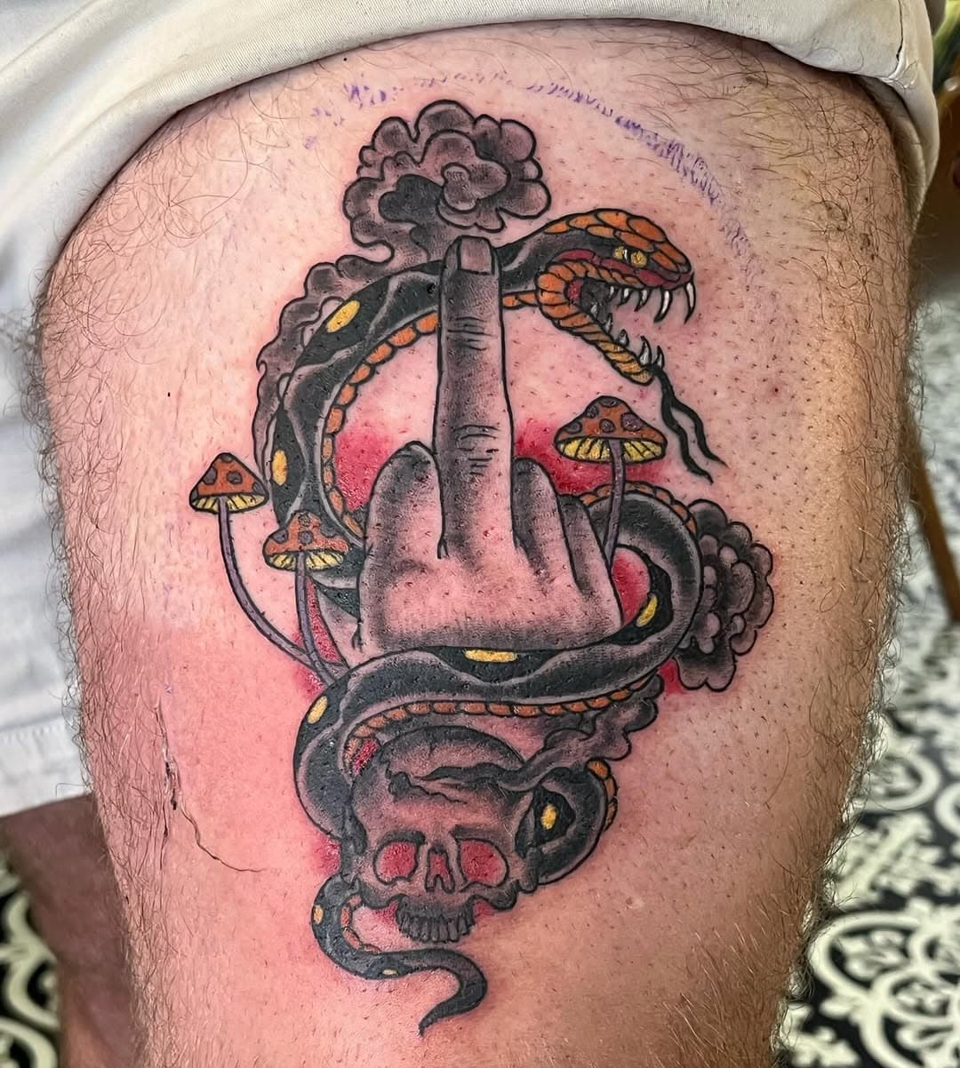 Tattoo by @rayray_pts based on customer art