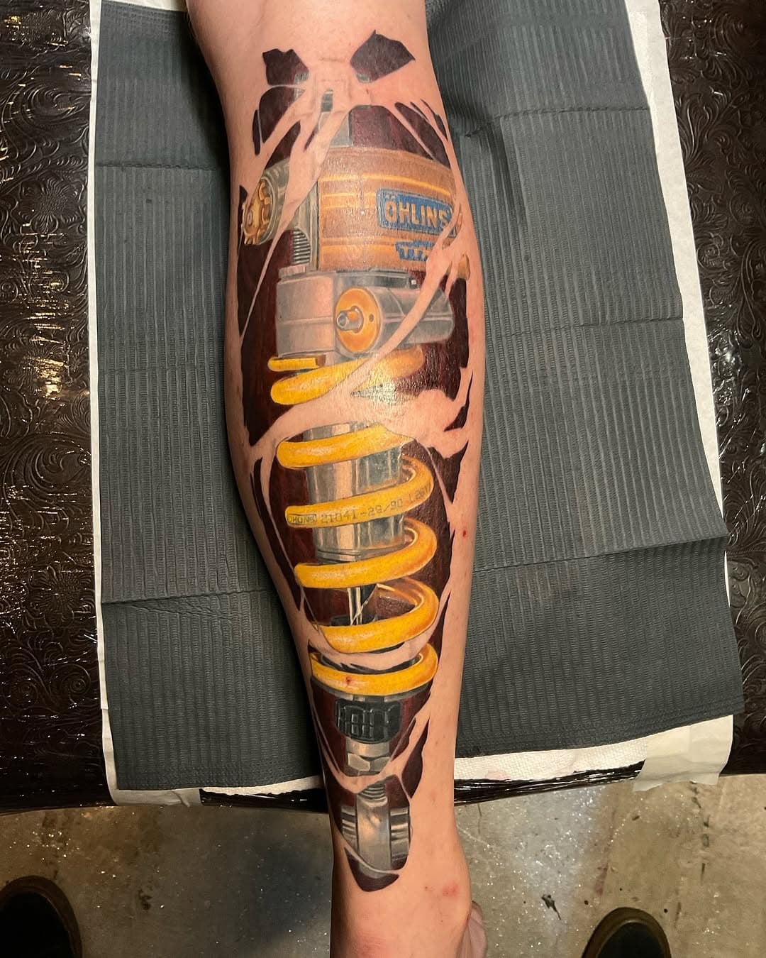 Put in another great session on this #wip full calf length shock adding background. Shock is fully healed. ATTENTION ALL BELIZE AND STATESIDE CLIENTS: Our last day tattooing in shop will be July 14th as we prepare for our yearly trip back to the states to tattoo for a few months and travel. We are pretty stacked with appointments up to departure get in now while you can if not you can schedule with us in the US as well. The tattoo shop will be closed from July 15th until October just like last year. ATTENTION: All #757 and stateside clients. Our books are OPEN for our yearly trip to the states and booking up fast with a few days left in September open. Let’s see those badass ideas and tattoo some awesome work. See you soon VA! Dm on my personal or the shop page @placenciainktattoo  to book up a stateside appointment.  Follow like and share. #recoveryaftercare #peaktriton #ultimatetattoosupply #kwadronneedles #eternalink #inkeeze #painfulpleasures #tattoo #kingpin #dynamicink #solidink #starbritecolors #tatsoul #kingpintattoosupply #virginiabeach #757tattooartist #757tattoos #peaktattoo #tritoncartridges #virginiatattoos #hamptontattooartist #chesapeaketattoos #norfolktattoo #colorrealismtattoo #tattoo #colortattoo #realistictattoo