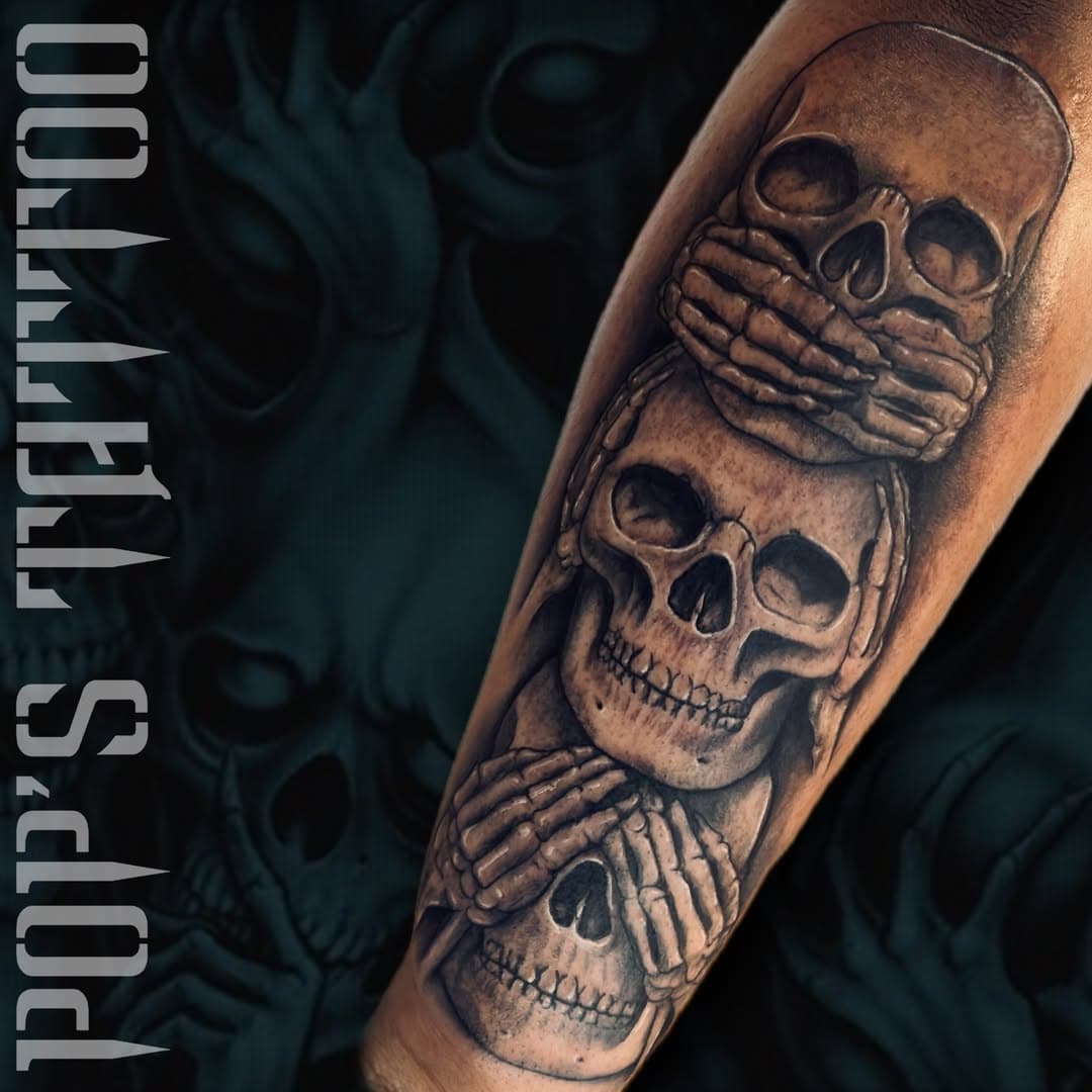 See, Hear, Speak no Evil. 💀💀💀 By Chuck.