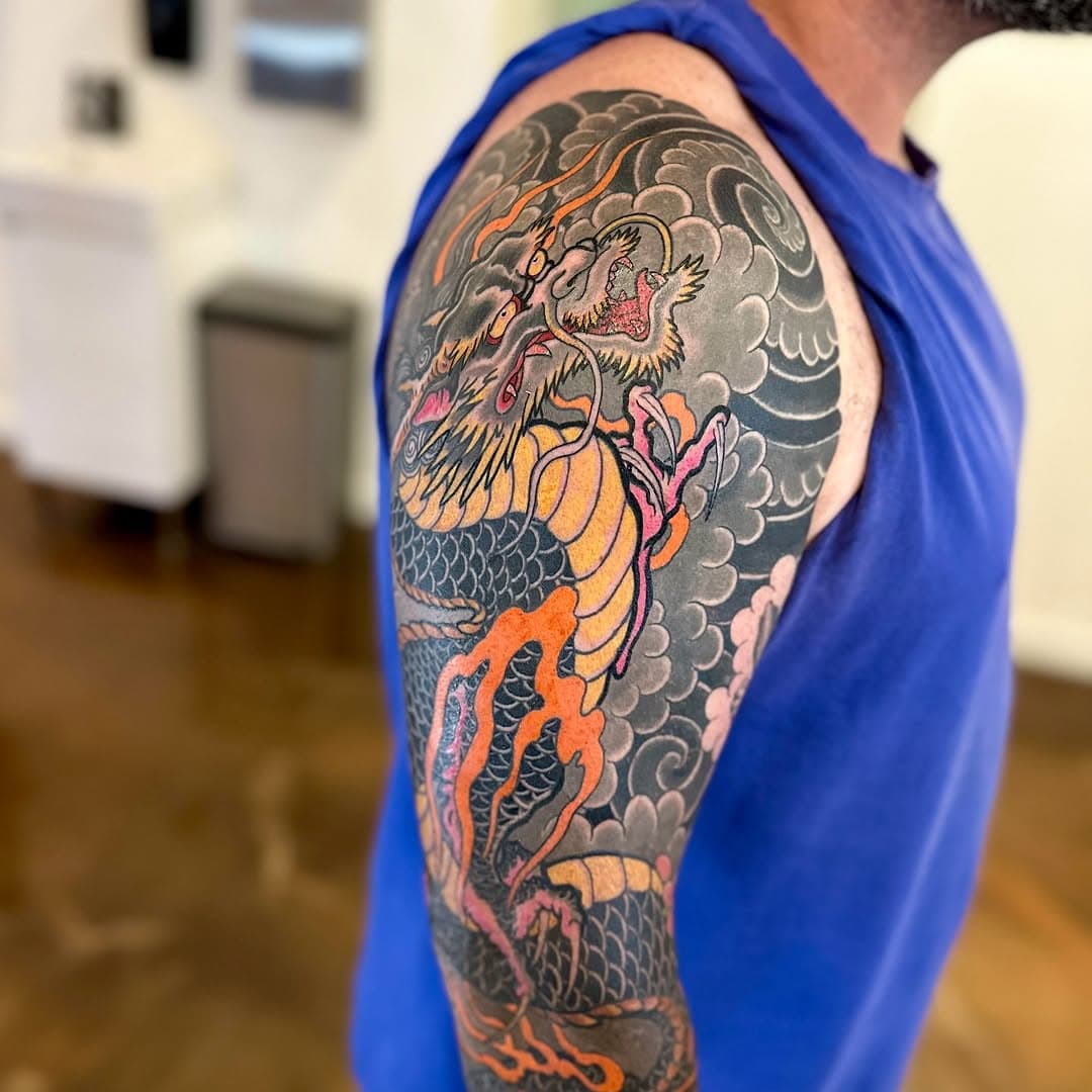 Here are a couple shots of recent progress on Jon’s #dragonsleeve. 

All sessions at Blue Rock Tattoo are scheduled by appointment. 
Please email contact@bluerocktattoo.com for more information. 

#BlueRockTattoo :: #Northside45223 :: #CincinnatiOhio

#koreflatmo #plurabella #photooftheday
#cincinnatitattooartist #ohiotattooartist 
#tattoooftheday #tattoosofinstagram 
#dragon #dragontattoo #japanesedragontattoo 
#blackandgraytattoo #blackandgreytattoo 
#colortattoo #japanesestyletattoo 
#tattooed #tattoo #tattooideas
#wip