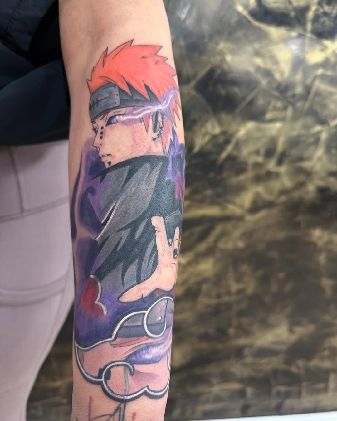 One of my many favorites from Naruto (pain). Who is your favorite character from Naruto? Comment down below ⬇️ 
Let’s do more characters from Naruto please I’ll show love. Send a message if interested.

#paintattoo #narutoshippuden 
#colortattoo #akatsuki 
#naruto #thanksforviewing
#sticktoyourguns #stayfocused
#nevergiveup #lovelife
#mividaartistica #workhard
#ilikeitwhenyoucallmebigpapa
#savemefromthishellletmerestinpeaceb
#sendit #creature #anime
#manga #localtattooartist 
#localartist #artistoninstagram
#allmightypush 
#gothboy #gothboiclique #sadboy #tattoos #tattooartist #follow #fyp #foryoupage