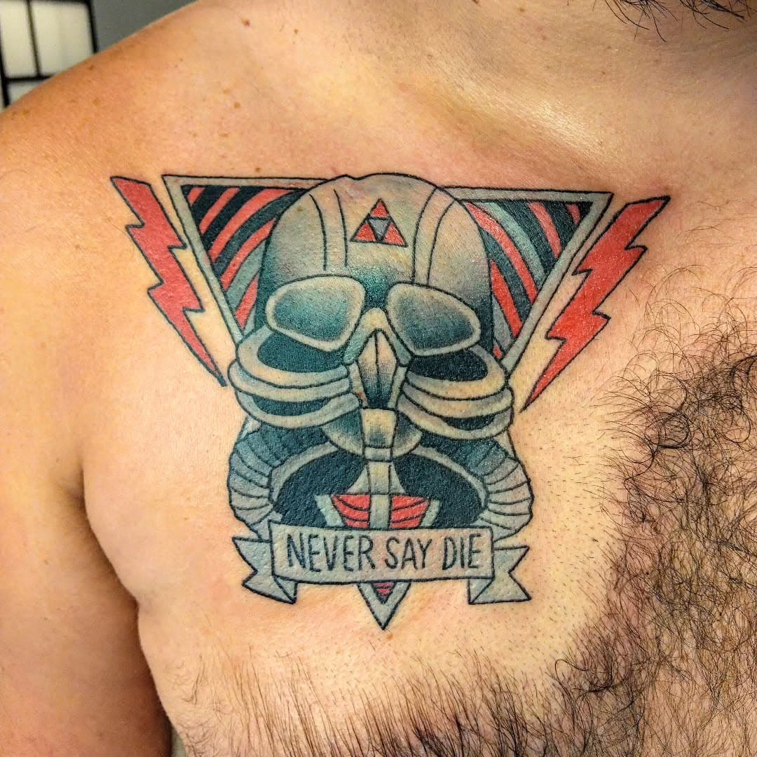 Rad Black Sabbath piece I had the pleasure of creating for @gravelordnito90 Thanks for looking. #bandtattoos #blacksabbath #neversaydie #albumarttattoo #blacksabbathtattoo #neversaydietattoo #metal #rock #tattoo