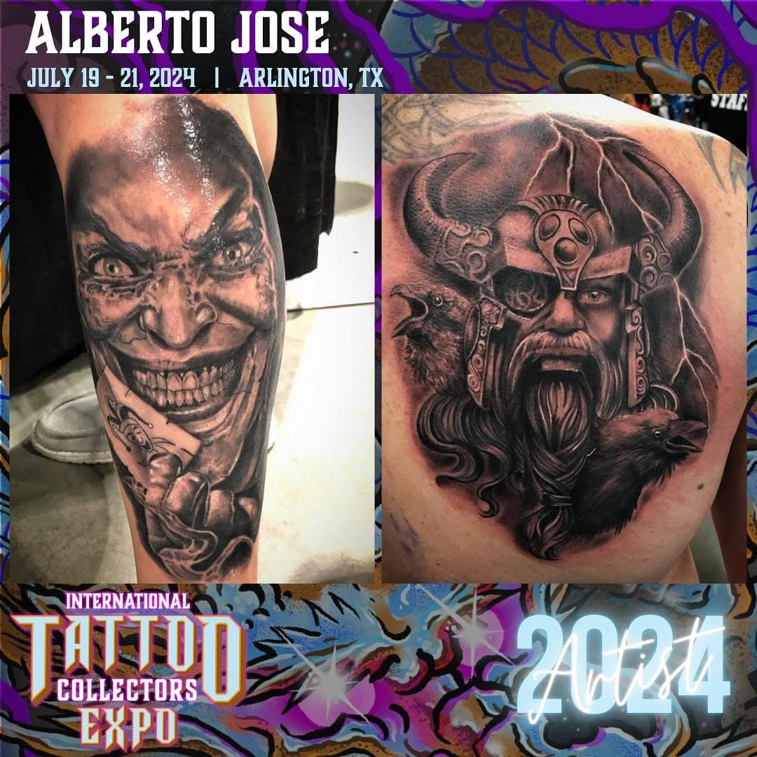 Welcome 2024 Attending Artist @alberto_jose_85 from @royalcircletattoostudio 

Visit their page and check out all their amazing work! To book appointments, contact each artist individually.

International Tattoo Collectors Expo
July 19th - 21st, 2024
Loews Arlington Hotel
888 Nolan Ryan Expressway
Arlington, TX 76011

#tattooexpo #tattoocollectorsexpo #tattoocollectorsexpo2024 #tattoo #tattoolife #tattooartists #tattooartist #tattoostudio #inklife #tattooedpeople #tattoodedmom #tattooedmen #tattooedwomen #arlingtontx #arlington #tattooconvention #texastattoos #texas #dfwtattoos #loewsarlington #loewsarlingtonhotel