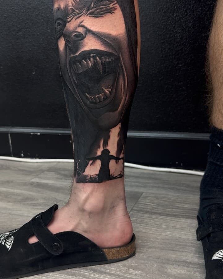 Vampire tattoo 🩸done @goodauratattoo Dm to book your next appointment! 📅