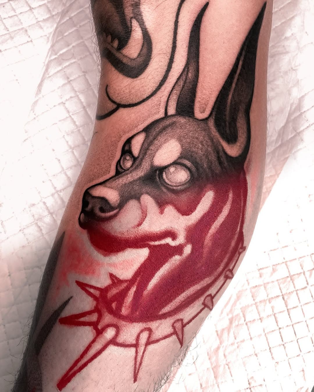 Freehand doberman for Omar)
Great to see you again! 🤜

Working on a leg sleeve for him, will post soon )) 

Books are open! 

DM or Email me😉