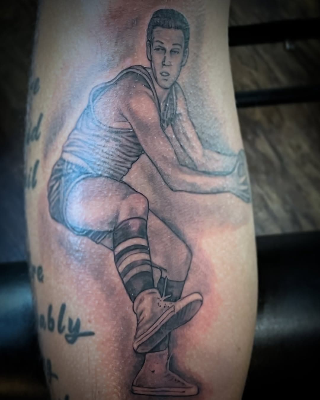Added a photo of a basketball player’s grandfather to this basketball legend sleeve. Check back for the second session. 

#artwerkstattoos #basketball #basketball player #bbal #hooper #legend #sporttattoos #sport #basketball #nba #shooter #nashville #nashvilletattoos #haywood #antioch #southside #blackandgray #blackandgraytattoos