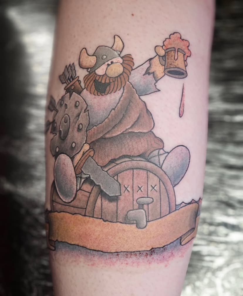 @blainesbodyart  did this peice come on in check us out #art #viking #tattoolife