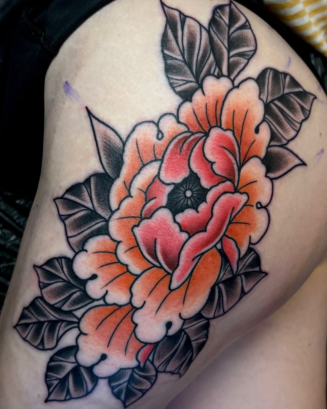 Peony for Kim done some time ago. Absolutely loved how this one turned out! Thanks Kim for always getting cool stuff and sitting like a champ!

————————————————————————

#tattooer #tattoo #tattoos #ink #tattooartist #tattooart #inked #art #traditionaltattoo #tattoodesign #tattooist #tattooed #traditional #flashtattoo #tattooflash #heemskerk #tattooing #traditionalflash #love #oldschool #tradtattoos #tattooideas #traditionalbangers #artwork #fyp #oldschooltattoo #beverwijk #boldwillhold #americantraditional #bright_and_bold