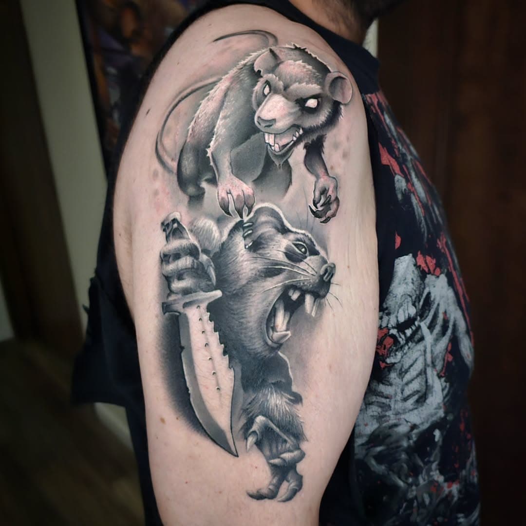 Rats by 
💥CORNDAWG💥
.
.
.
#corpuschristitattoos #sanantoniotattooartist #empireinks