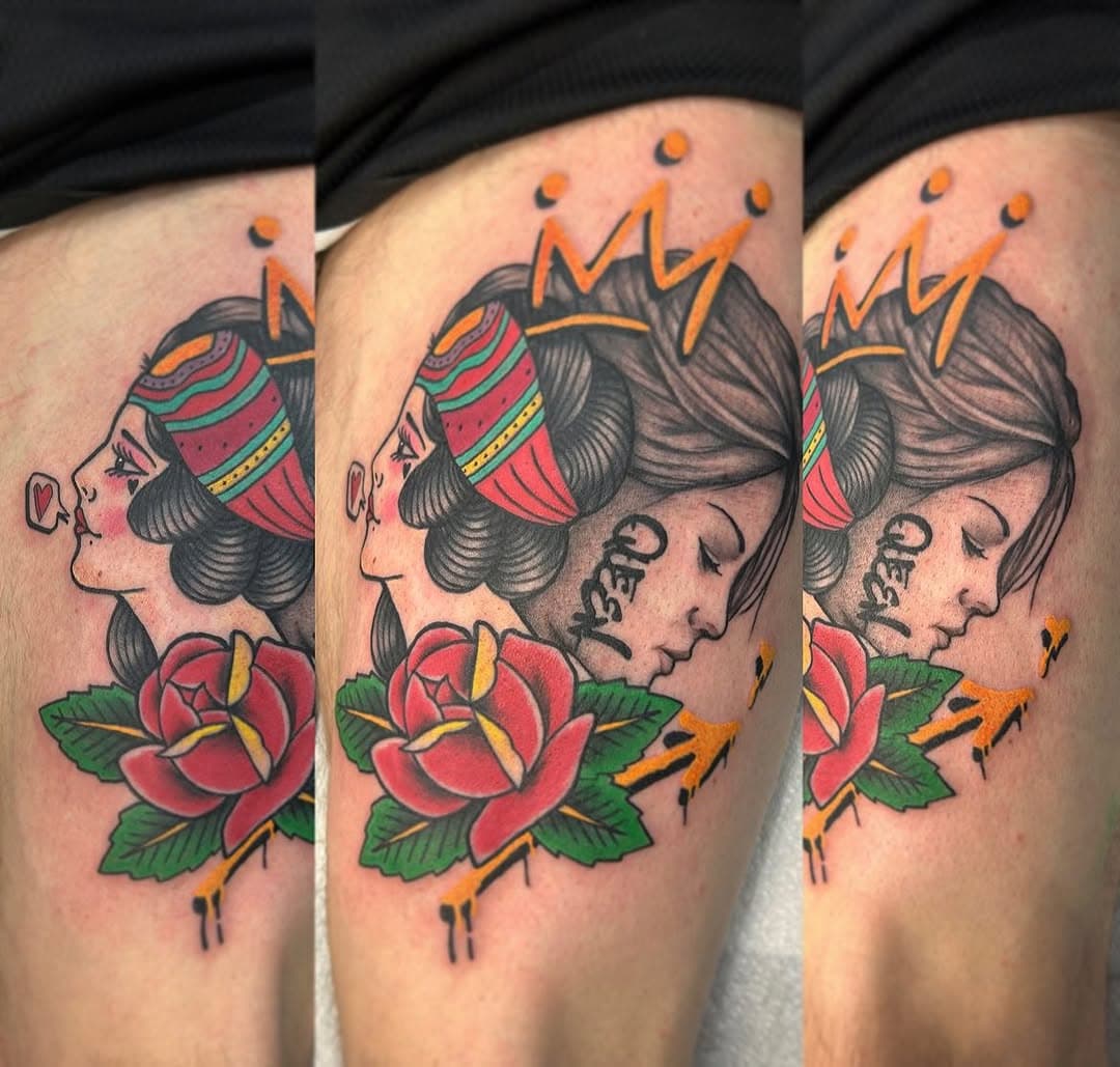 Been working on some new stuff, done this one for @pauldbratton super fun and loving doing these different style mashup

Taking appointments in Glasgow till end of November! Get at me for bookings 😎✌🏻

@toothlesstattoosart @scottishtattooclub @newimagetattoocollective @2ndchancetattooandremoval 

Done using @keithbmachineworks @blackngoldlegacy @sknworksuk

#delboi#delboitattoos#glasgow#glasgowtattoo#glasgowtattooartist#glasgowart#scotland#winnipegtattoo #tattoo#tattoodesign#tattooartist#tattooart#totaltattoo#tattooflash#art#coils#instatattoo#traditionaltattoo#tattooingisntcool#thightattoo#legtattoo#colourtattoo#mixed