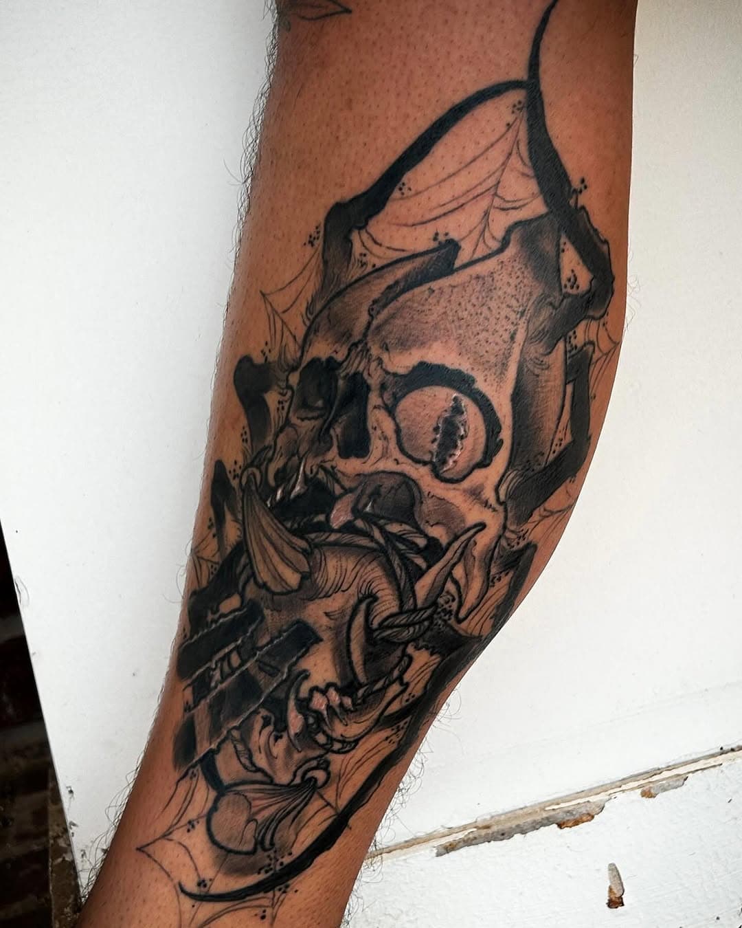 HEALED little spider baby head with gothic laser eyes for @devinrodriguez12 
.
@mags_blades_studio 
@fkirons 
@eternalink 
@tatsoul 
@secondskintac 
@kingpintattoosupply 
@thecosmoglolight 
.
.
Sponsored by FK Irons
#tattoo #neotrad #neotraditional #neotrad #ink #inked #inkedmag #tattooartistmag #texastattoo #dallastattoo #thebesttattooartist #fkirons #fkironsproteam #tatsoul #envycartridges #EternalInk #BrightestColorsPeriod #EternalInkProTeam #kingpintattoosupply #cosmoglolight