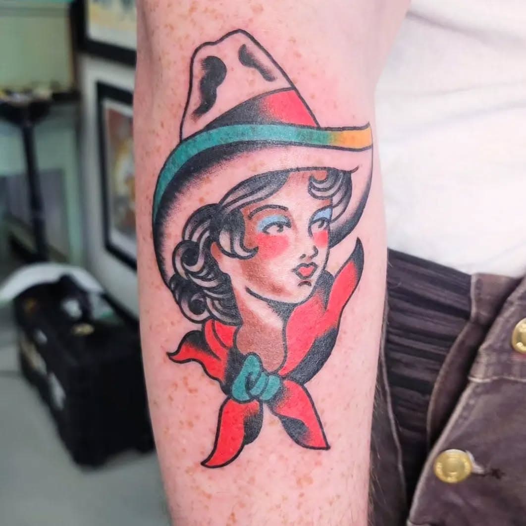 Tattoo by @markmtattoo

Here at @boldhousetattoo
#tattoo #raleigh #raleighnc #boldhousetattoo #boldhousetattooraleigh #newbernavenue #nctattooers #raleightattoo #radtattoos #americantraditionaltattoo #cowgirlshavemorefun #cowgirl #cowgirltattoo