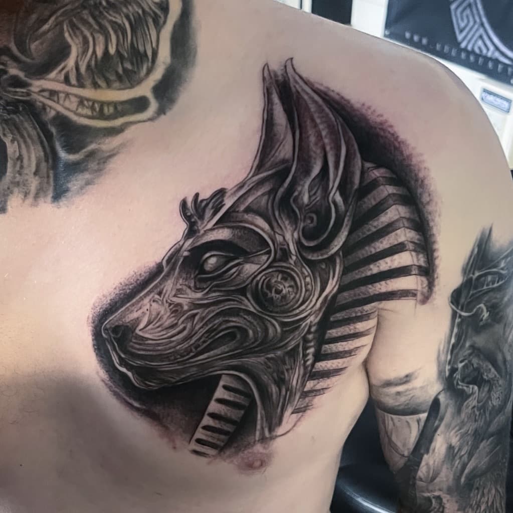 SundayFunday - Anubis TBC… 😝🤘🏻 
________________________
**NOW BOOKING**
________________________ 

Done using:

@yayofamilia
@kwadron 
@empireinks 
@starrtattoosupplies 
@fkirons