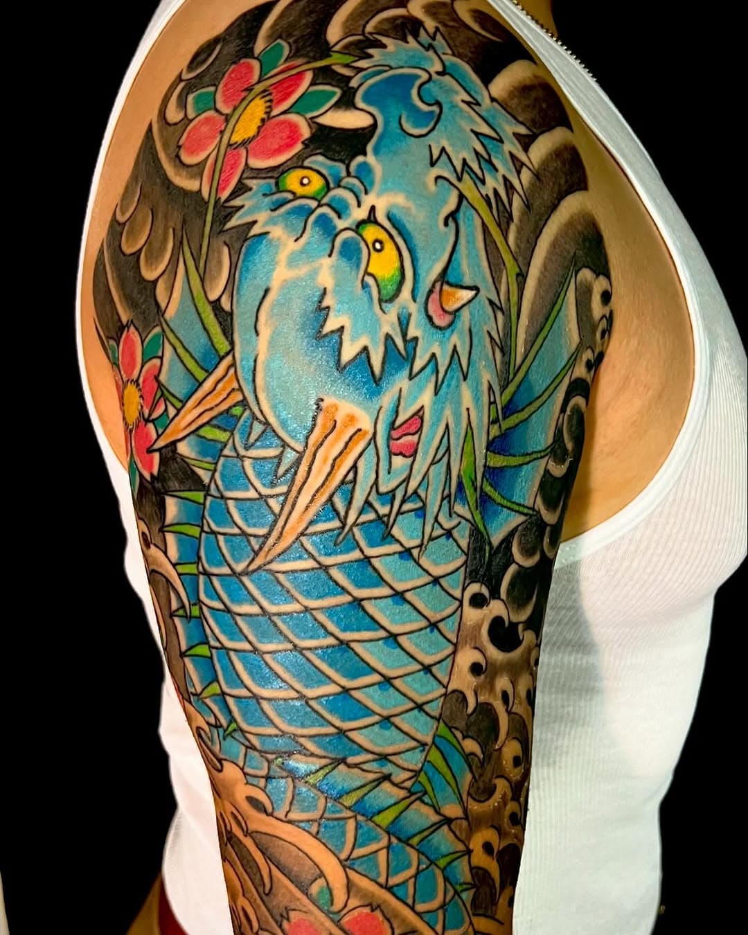 Dragon koi @machineagetattoo  DM to book appointments