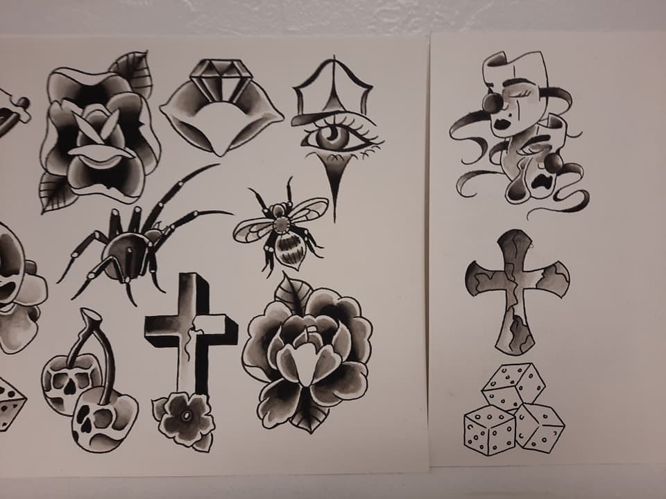 Our apprentice Daniel is running a $60 special on his tattoo flash. If you would like one reach out!