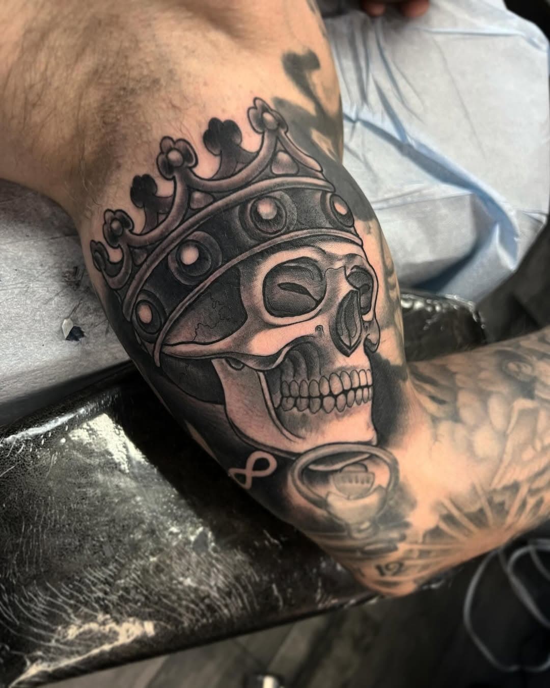 Cover-up on the inner bicep