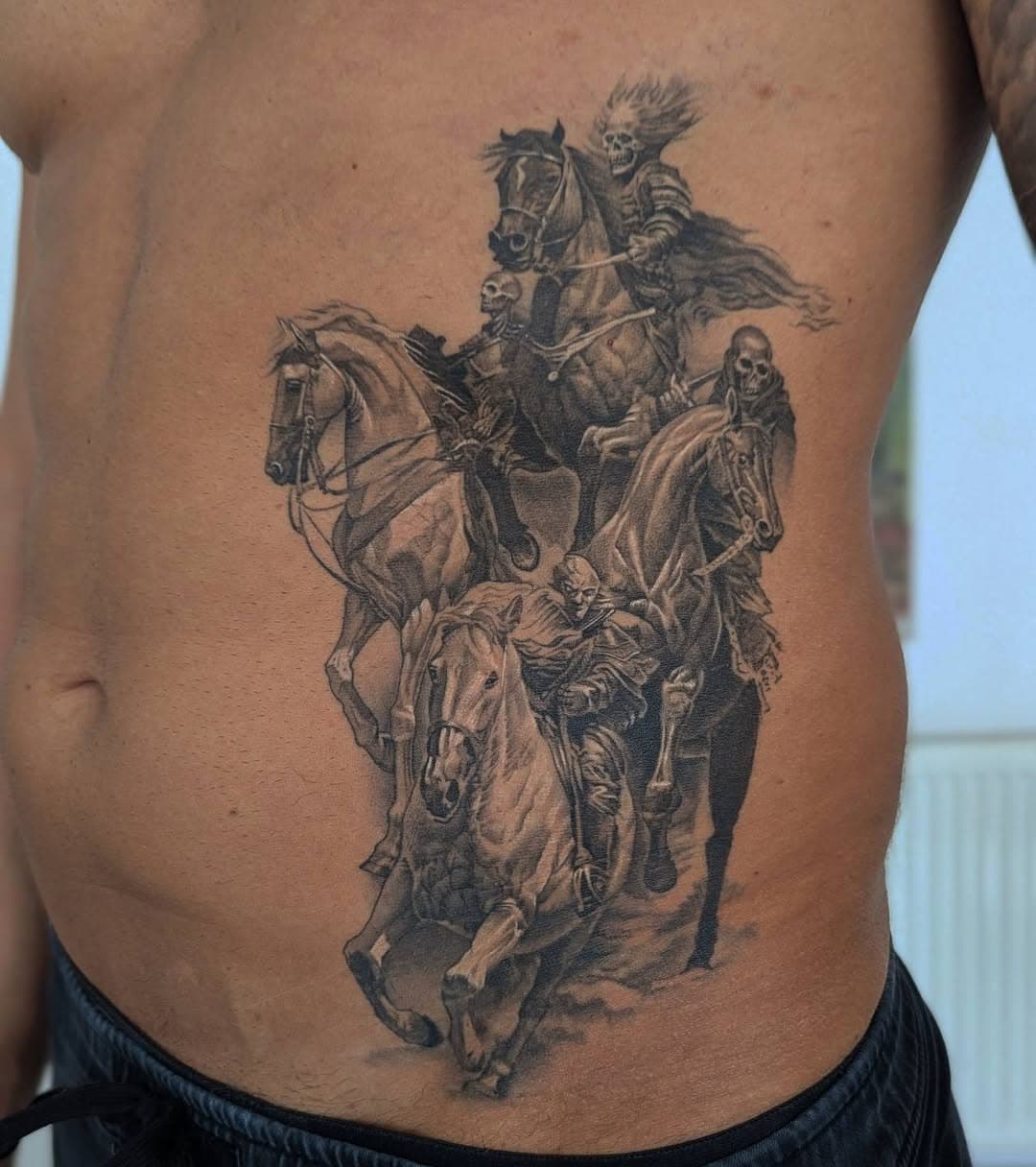 Four Horsemen #tattoo #bngtattoo #blackandgreytattoo