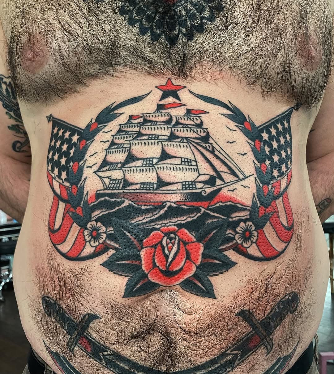 @b.millertattoo enjoys doing nautical tattoos, he is in the shop Thursday through Monday here in Portland, for you east coast folks he will be visiting @keysonkitestattoo for a guest spot soon so reach out and schedule now!

#portlandtattoo #pdxtattoo #pnw