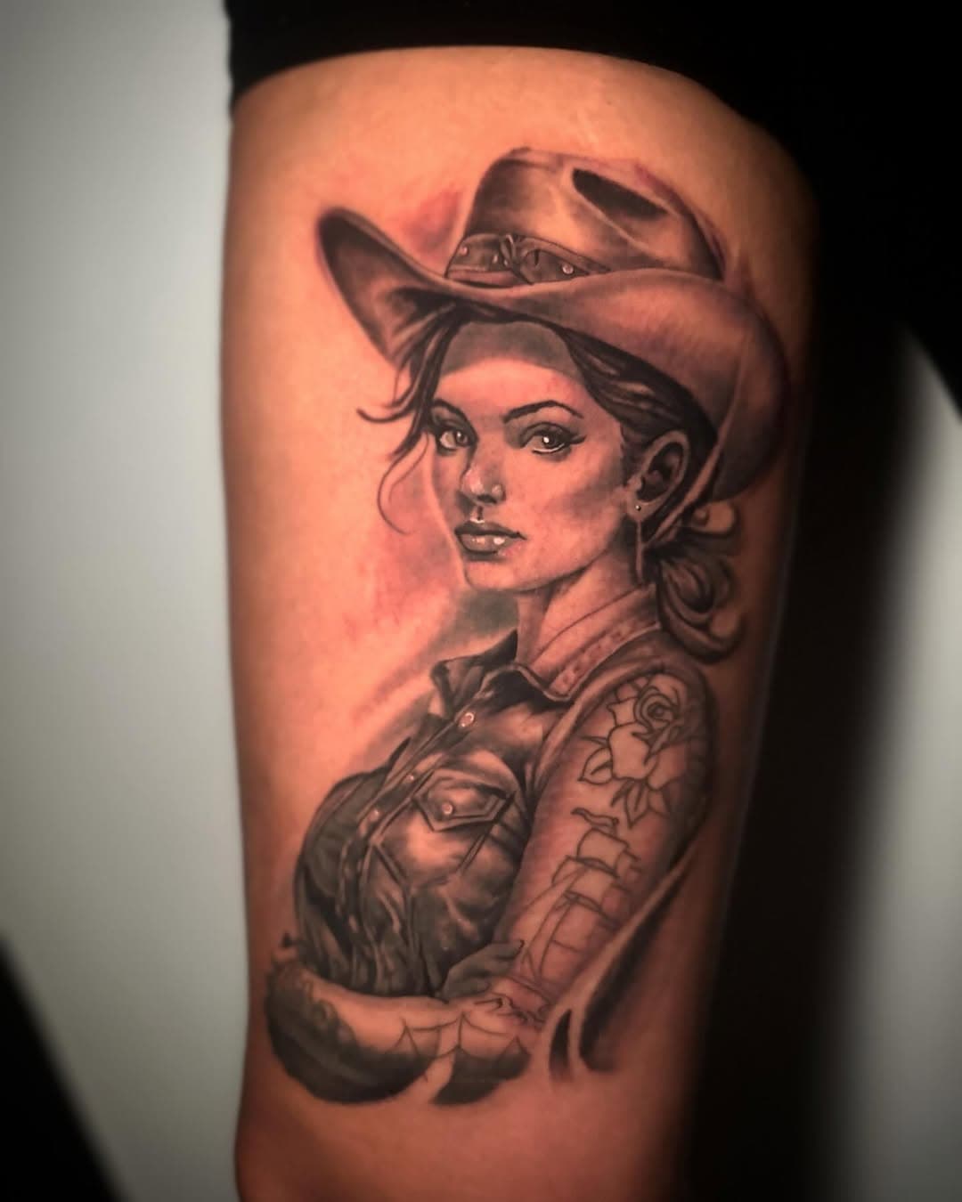 Cowgirl today for Taulea @hive.tattoo.sarnia would love to do more like this!
