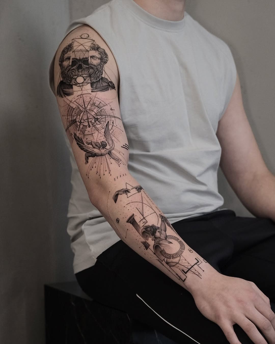 Thanks Valentin, couple nice days with you 
•
#mythologietattoo #conceptual_art #concepttattoo #tattoosketch #tattoodesign #zeustattoo #geometrictattoo #lineworktattoo #bnginksociety #blackandgreytattoo #sleevetattoo #armtattoo #tattoomen #inklovers #inkaddict #tattooart #tattoolife #tattoolove #tattooideas #tattooinspo #tattooink #inkwork #tattoodresden #pepaxproteam #pepaxlance #greektattoo #newyorktattoo #nyctattoo #londontattoo  #berlintattoo