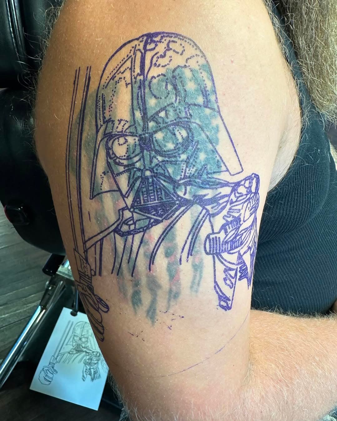 Starting a new bad tattoo coverup will it be great ? Post the finished tattoo in a few months.