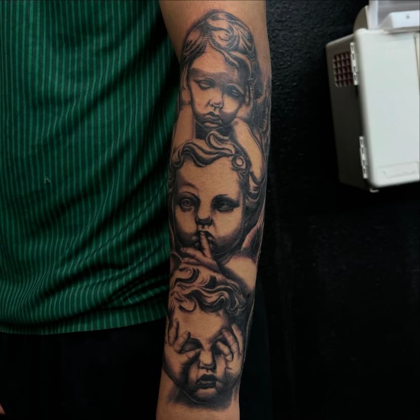 @goodauratattoo hear no evil see no evil