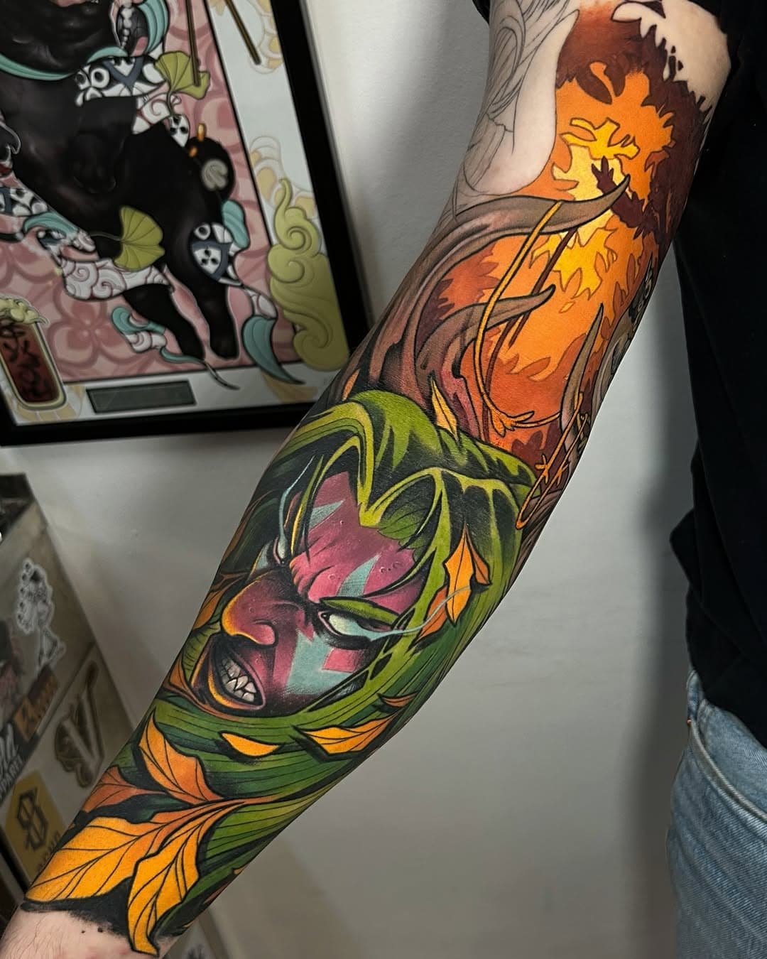 Malfurion 🍂 love mix neotraditional with my favorite videogames.. 🤓 
Done at @malibutattoo_sitges
________________
@artdriver_tattoomachines @eternalink @barber_dts @aloetattoo @lt.tattooequipment
 #tattooing #tattoo #tattoooftheday #barcelona #bcntattoo #art #wow #malfurion #wowtattoo #videogames #worldofwarcraft