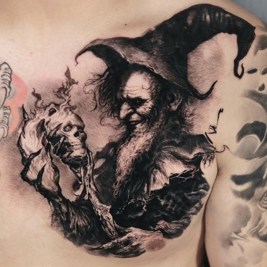 Wizard

#wizard #coloradotattooartist #chesttattoo #blackandgreytattoo