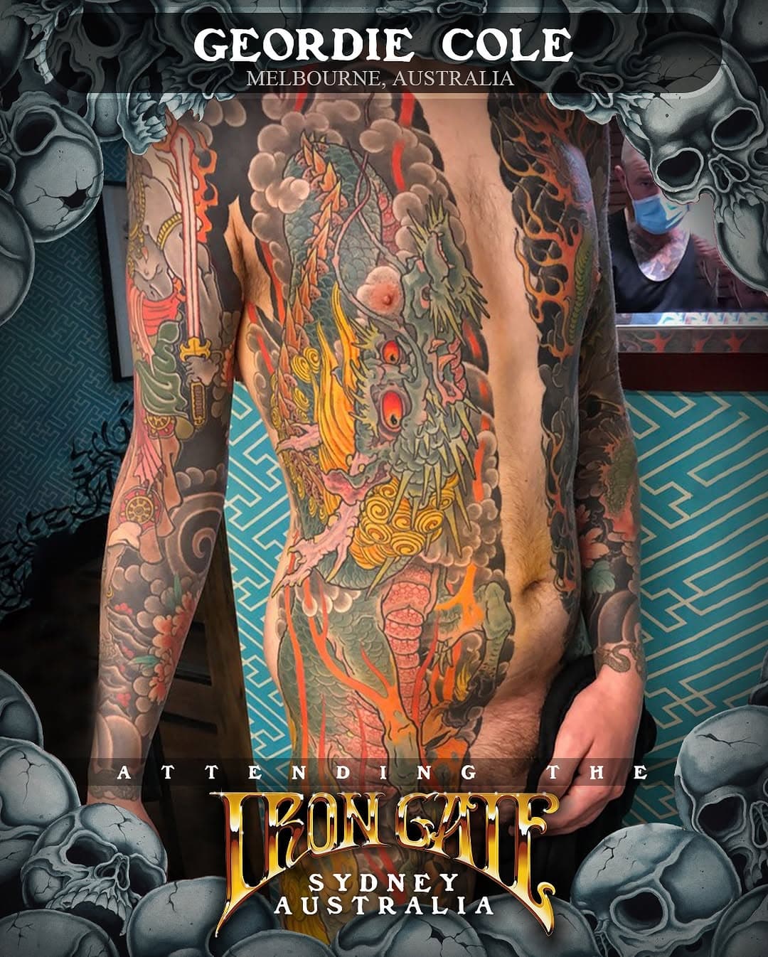 @geordiedanger 🇦🇺 WILL BE ATTENDING ⛓️THE IRON GATE⛓️ 

Owner of @tattoo_magic3065 in Melbourne, Australia, we are super excited to have Geordie showcase his Japanese/Oriental style at The Iron Gate!

Contact @geordiedanger for bookings 

🐲 TICKETS ON SALE NOW! 🐲
🗓 NOVEMBER 1ST - 3RD 2024 
📍 THE HORDERN PAVILION, MOORE PARK, SYDNEY
🐉 POWERED BY @irontempersupplies

#theirongatetattooconvention #irontempersupplies #sydneytattooconvention #sydney #cityofsydney #tattooconvention 
#traditionaltattoo #tattoo #tattoos #japanesetattoos #irezumicollective #neotraditionaltattoo #tattooartist #tattooart #tattooflash #art #tattooed #traditionaltattoos #tattoolife #blackwork #tradworkers #boldwillhold #tattooing #tattoodesign #blackandgreytattoo #colortattoo #tattooideas #tattooer #blackworktattoo