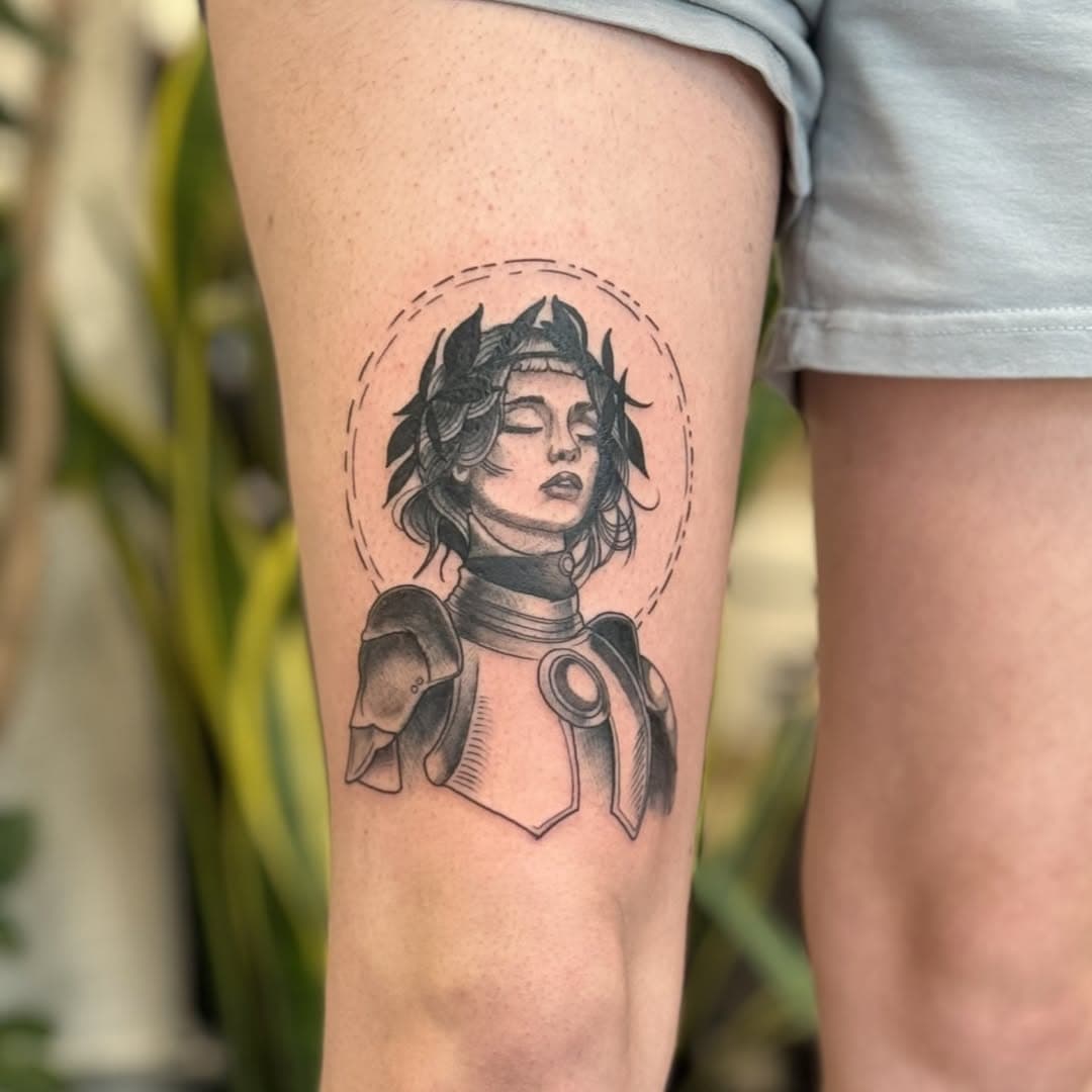 Joan of arc
Made at @somewheregoodtattoo 
Thank you Evie!