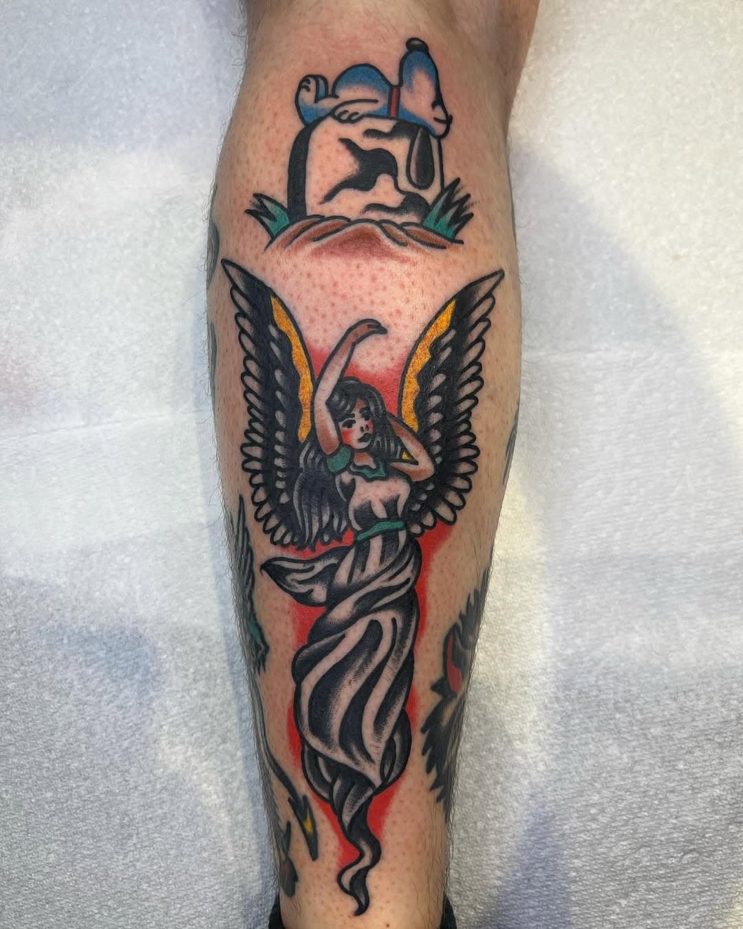 Combo done @cornerpockettattoo 
Email matthew.vanasse@gmail.com