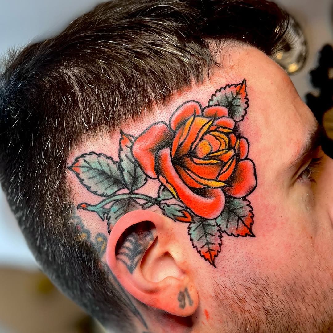 Rose I did to my friend @jon.castles a while ago still in Toronto ✨ loved doing this for you ❤️‍🔥