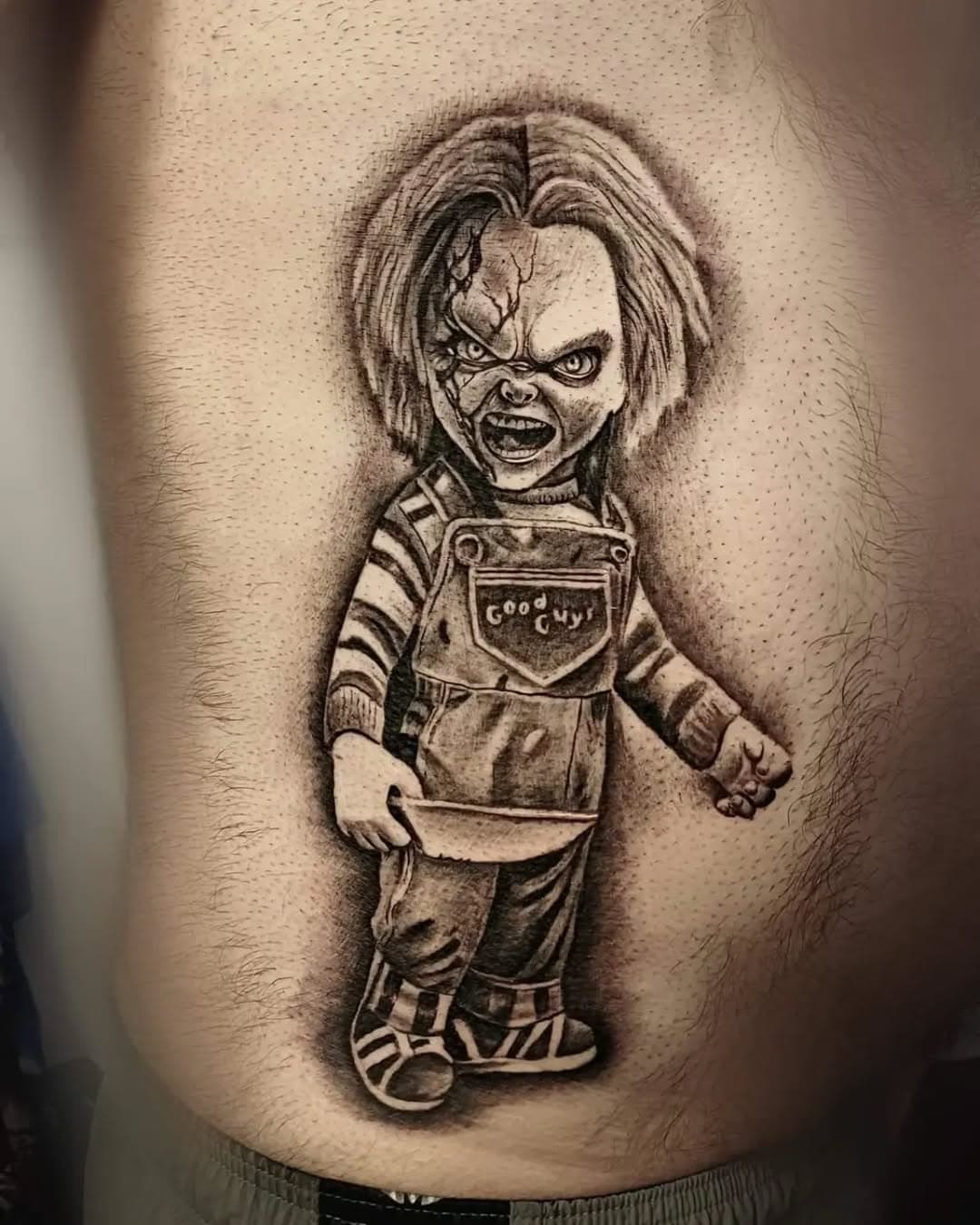 Big chucky on the ribs - 6 hrs

Full day sitting

Thanks for looking

#tattooinguk #chuckydoll #chuckytattoo #horrortattoo #horrorart #ribtattoo #childsplayfilm #horrortat #horrorink #inkedup #chuckywanaplay #birmingham #birminghamuk #westmidlandstattoo #chuckyart