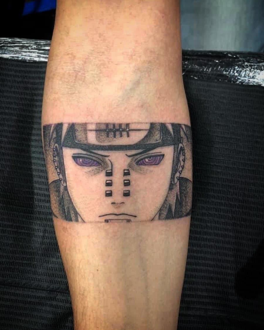 Some #naruto action hit me up im doing  super discounted deals til the year ends get in while you can !!!!!!#royalcircletattoostudio #industryinks #dallas #forney #forneytexas #painnaruto #paintattoo #painnarutoshippuden