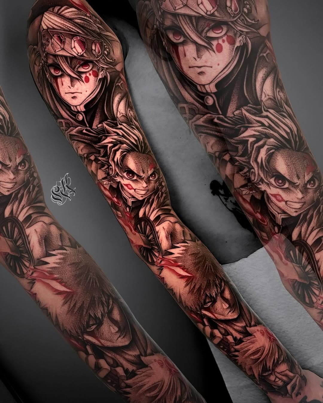 Tengen Uzui, Tanjiro Kamado, Ichigo Kurosaki & Gojo Satoru
• Demon Slayer, Bleach & Jujutsu Kaisen
•
• Done using #kwadron #cheyenne_tattooequipment 
• Done @studiosixpaths