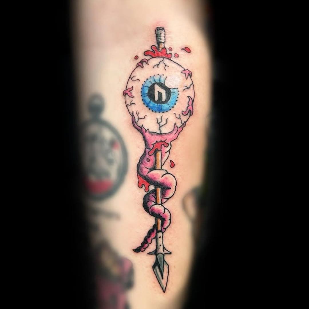 Sweet eyeball tattoo from @musclespasm