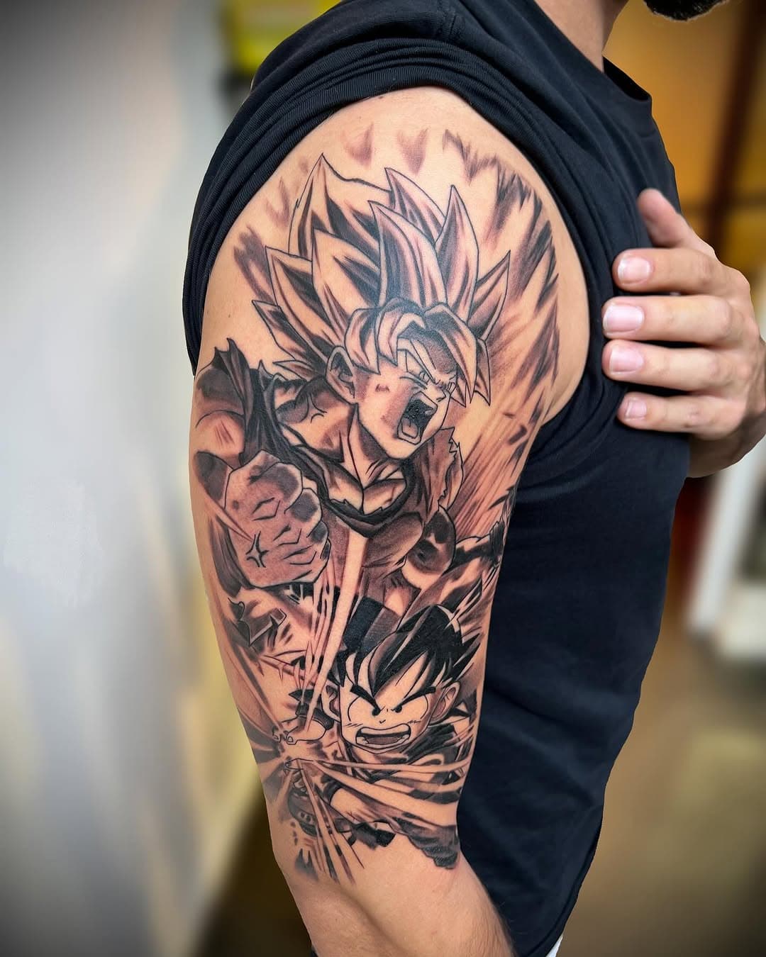 Primera sesión de un proyecto de brazo entero de goku! 🔥gracias por la confianza de dejarme hacer este proyecto 🫶C/Luis de Góngora 4 ,Madrid,Chueca 📍#tattoochueca #inkchueca #chueca #madrid #tattoomadrid #tattoo #ink #tattooink #ninotattooestudio #tattoolife #tattoinsta #tattooeds #tats #inkman#tattoos #tattoostyle #realistictattoo #inkedgirl #ink #tattooartist #blackandgrey #mariposatattoo#niñotattooestudio