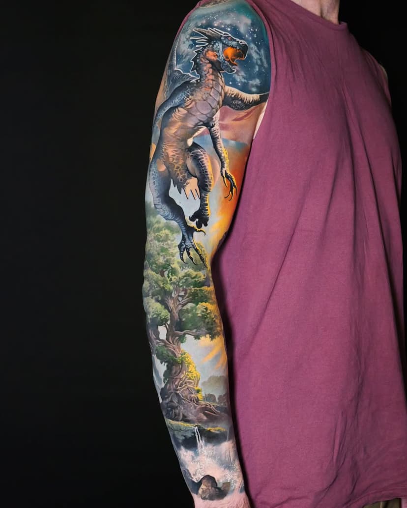 Apologise for the lack of posts recently. I finished this sleeve off a couple of weeks ago, I like the mesh of different subjects. I really enjoy doing colourful pieces like this one and I'm always looking to start new ones! 

I'm booking the early months of next year, contact us to make an appointment or go on my cancellation list at -booking@magnatattoo.com- 

Also check out all our amazing artists on our page > @magnatattoostudio

Sponsored by @killerinktattoo #killerink and @hustlebutterdeluxe
#hustlebutter
-
-
-
-
@fusion_ink #fusionink #tattoo @inkedmag @cheyenne_tattooequipment @tattooartistmagazine #tattooartistmagazine @inkedmag #inkedmag #inked #ink #christchurch #christchurchtattoo #newzealand