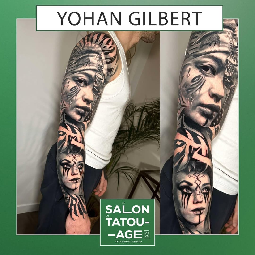 🔥 @yohan_gilbert_tattoo
@eight.industry.tattoo
◼️ Photo realism black and grey
📅 Date : 16-17 novembre 2024
📍 Lieu : Grande Halle d’Auvergne – Clermont-Ferrand
•
#tatouage #tatouageart #clermontferrand #tatoueur #tattooartist #tattooconvention #salondutatouage #salondutatouageclermontferrand