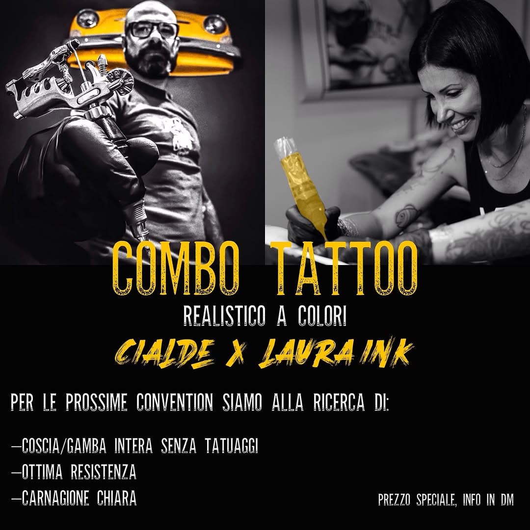 Il Taxi Tattoo è felice di proporvi una SUPER COMBO per il nuovo anno. 
⚜️⚜️⚜️
@cialde.taxitattoo e @laurainktattoo si stanno preparando alle Convention 2025, elaborando una combo dei loro stili: realistico e colori. 
⚜️⚜️⚜️
Siamo, quindi, alla ricerca di:

-coscia/gamba intera senza tatuaggi;
-ottima resistenza;
-carnagione chiara.

La grafica verrà proposta, dopo una consulenza preventiva, ad un prezzo molto speciale.
⚜️⚜️⚜️
Se sei interessato scrivici in DM, 
chiamaci al 334 8581813,
scrivici su Whatsapp
oppure via mail taxitattooshop@gmail.com 

•IL TAXI TATTOO TI ASPETTA
in Corso Casale 79, Torino•
Sponsored by @lateliertattoosupply

#tattoos #tattoo #torino #torinotattoo #ink #inktattoo #tattooers #blackandwhite #colourtattoo #turín #tattooart #tattooideas