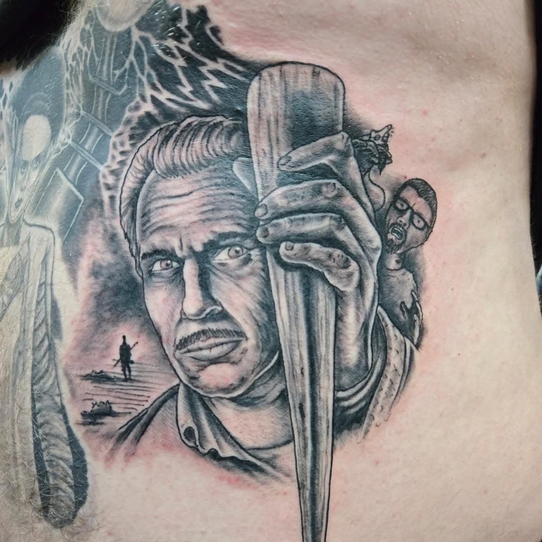 #tattoosbyrobyoung #teamalteredri #blackandgraytattoo #vincintprice #classichorror #horrortattoos #loyaltothecoil #lovewhatyoudoandneverworkadayinyourlife #boldwillhold #inked #getpokedbyapro