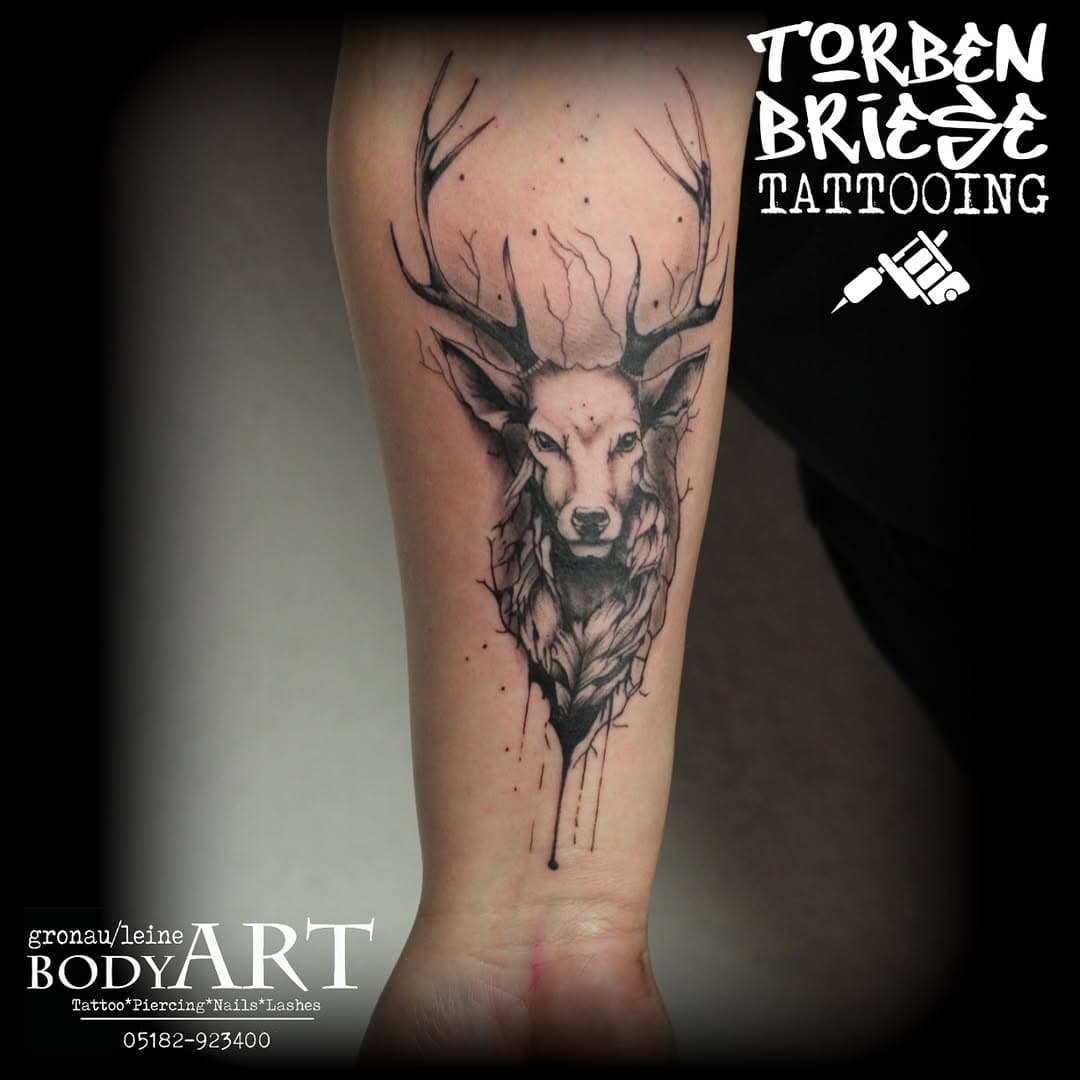 Die Hirsche oder Geweihträger sind eine Säugetierfamilie aus der Ordnung der Paarhufer. 
Soo, wisst ihr Bescheid, Bildungsauftrag auch abgehakt ☑️ 

@torbenbriesetattooing @bodyartgronauleine #tattoo #ink #deer #animal #wildlife #inkedgirls #art #animaltattoo #gronauleine #tattooedgirls #alfeldleine #torbenbriesetattooing #hirsch #hirschtattoo #forest #wald #leinebergland