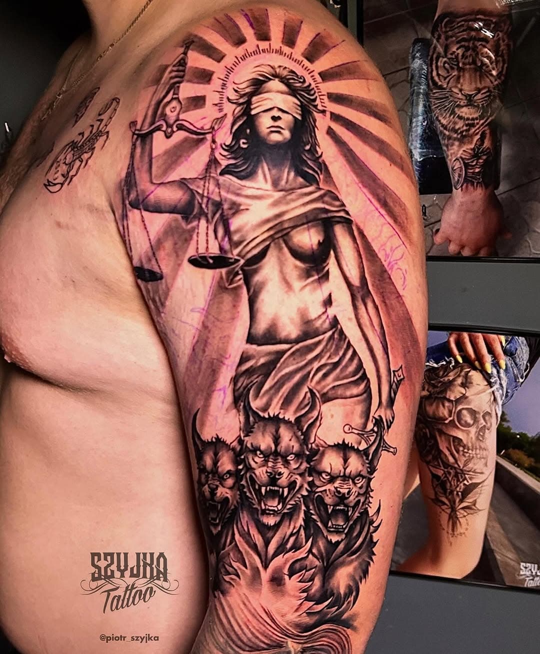 Temida 😎 work in progress 💪🏻 #tattoo #temida #tatuaż #sochaczew #warszawa @s0_0beek @owczar5 @kwadron @barberdts_polska @sandrus0624 @l_l.kasia.l_l @neba.tv