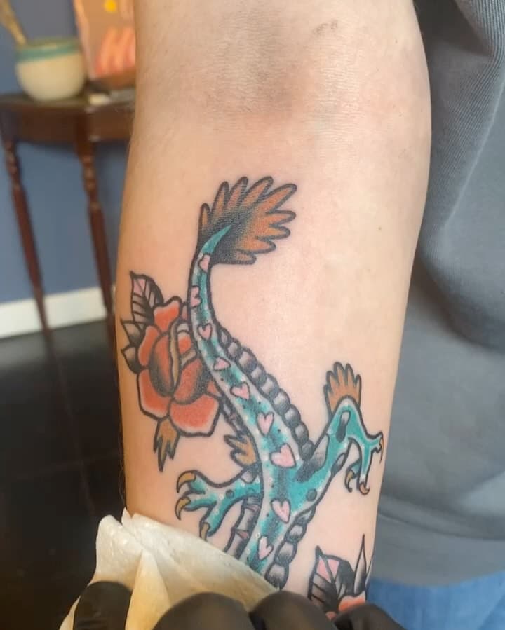 It was lovely to tattoo a dragon this weekend. Thanks Beth