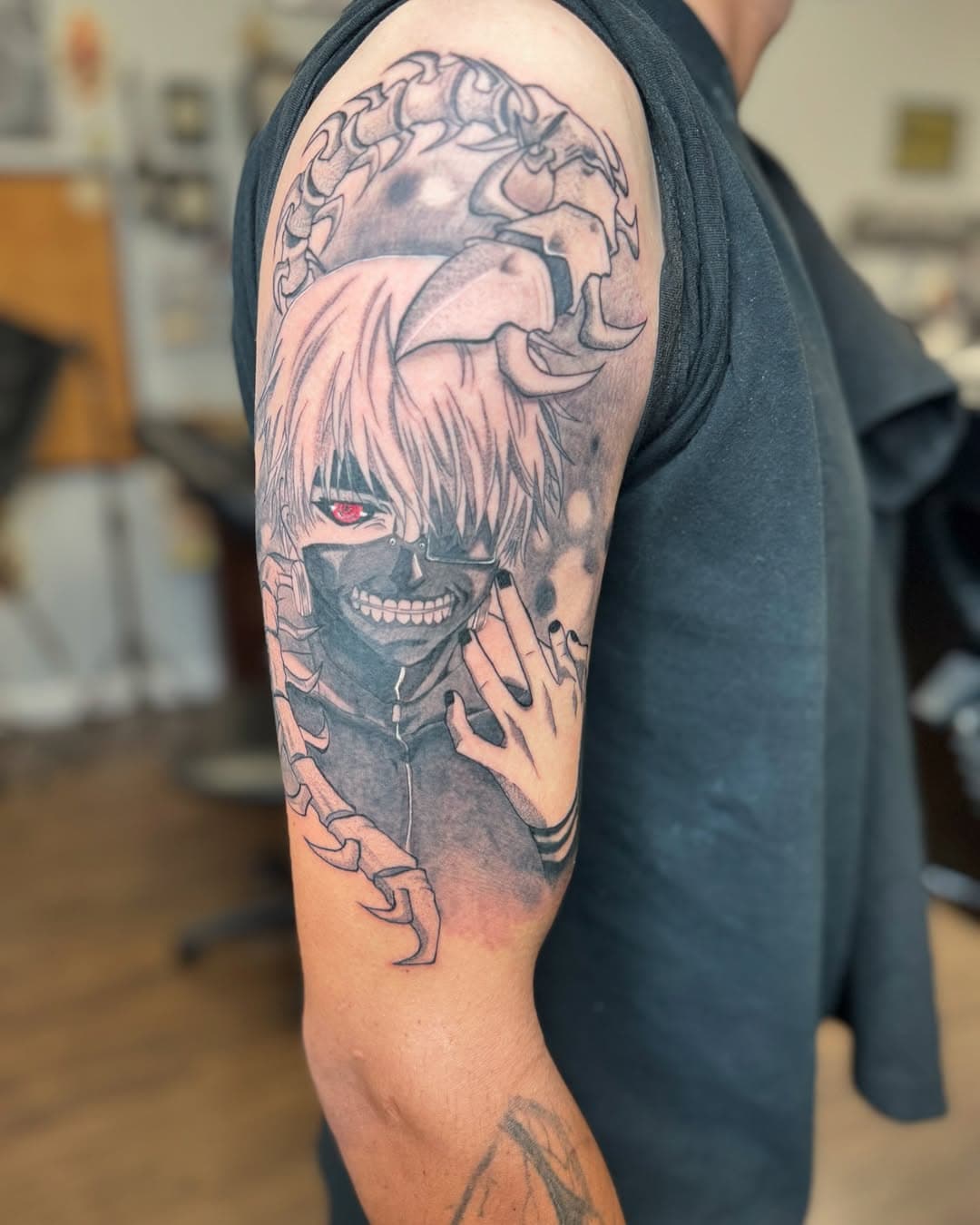 Kaneki From Tokio Ghoul, I hope you like it 

Dm for Anime Tattoo.

📍 Dallas 

#anime  #animeink #animeart #tattoo #tokioghoul #tokioghoultattoo #art #dallas #carrolton #addison