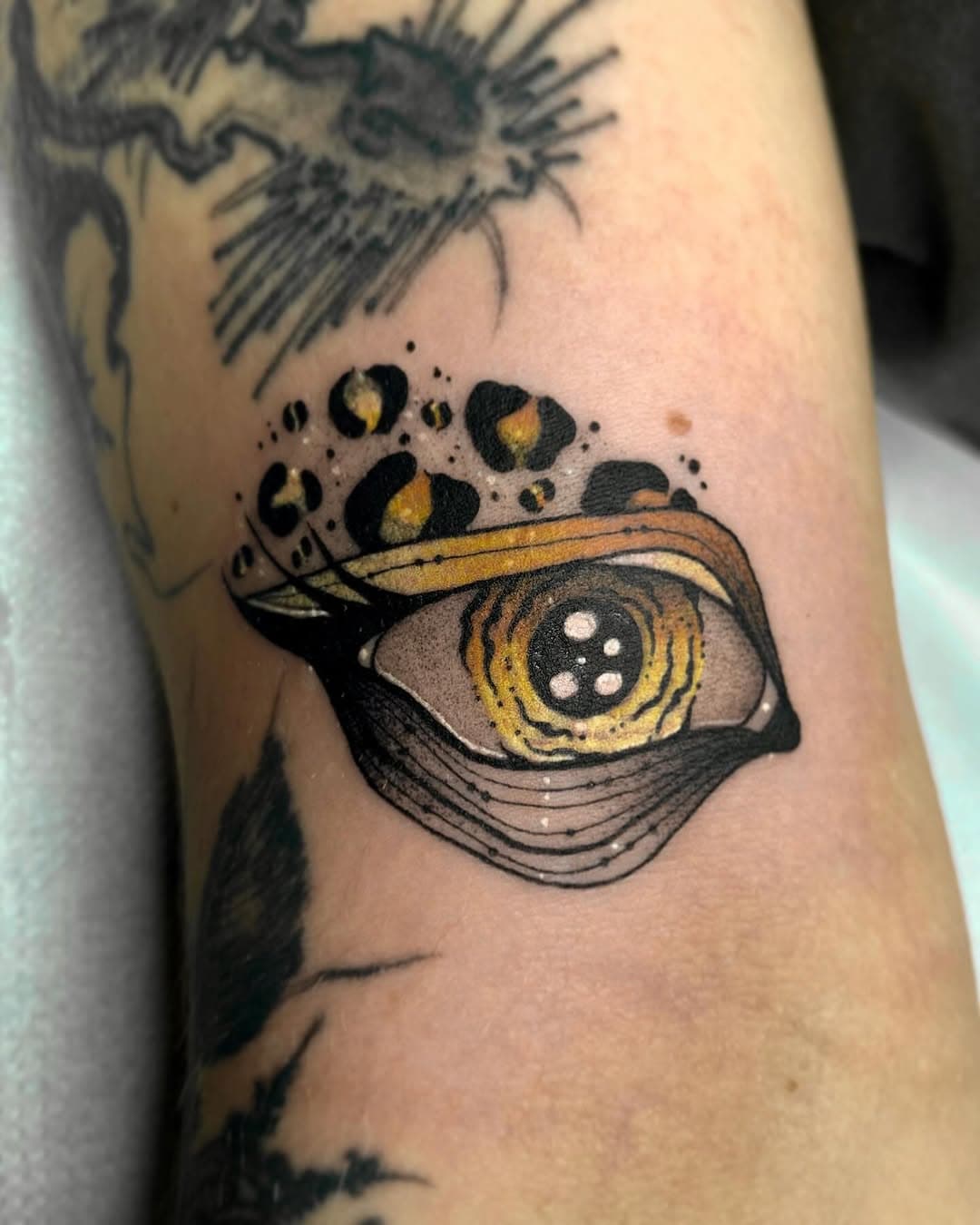 👁️Sur la mirobolante @plutonitruante 👁️
Merci🫶

Si toi aussi tu veux un oeil, tacheté ou non, envoie un mail
Il me reste encore quelques flashs dans ce style là

AGENDA OUVERT
💌aux.aurores.tatouages@gmail.com

.#montpelliertattoo #tatouagemontpellier #tattoolovers #dotworkers