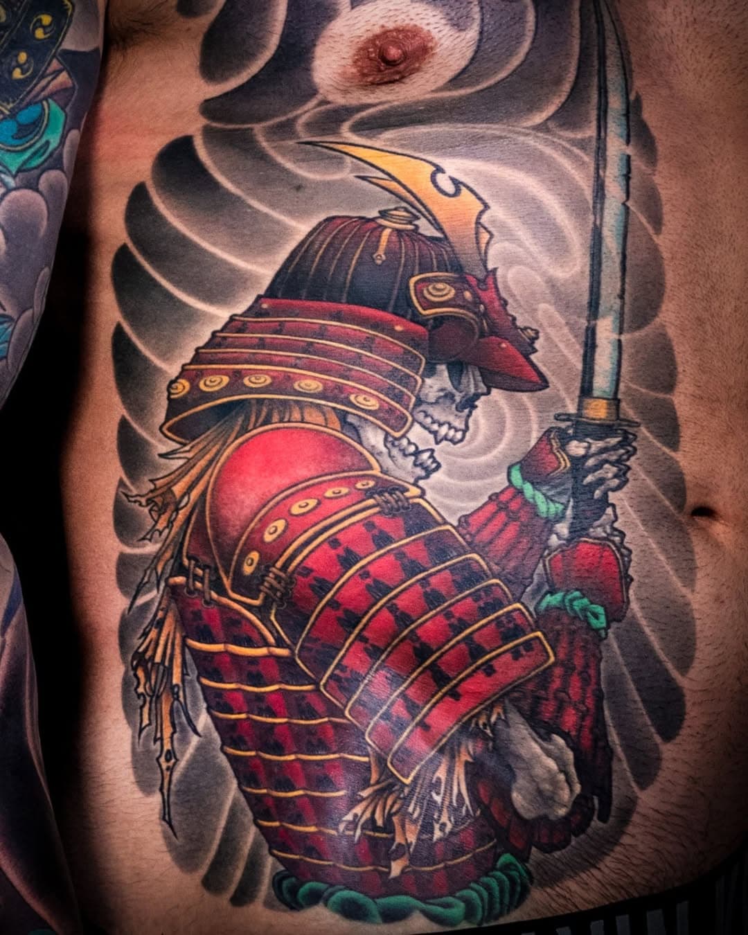 Did this a while back on a client who sits like a beast. Thanks for trusting me all these years, @corvette805  If you're as tough as my boy here and are ready to go bigger, let's talk. Priority and special pricing for larger tattoos.

@corvette805 Slide through, homie, and let's finish that arm up! Lunch is on you, and the last session's on me just hit me up😎 

#neotraditional #neojapanese #customtattoo #gobigorgohome