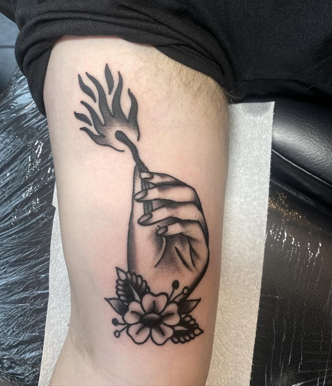 On the inner bicep, cheers Chris